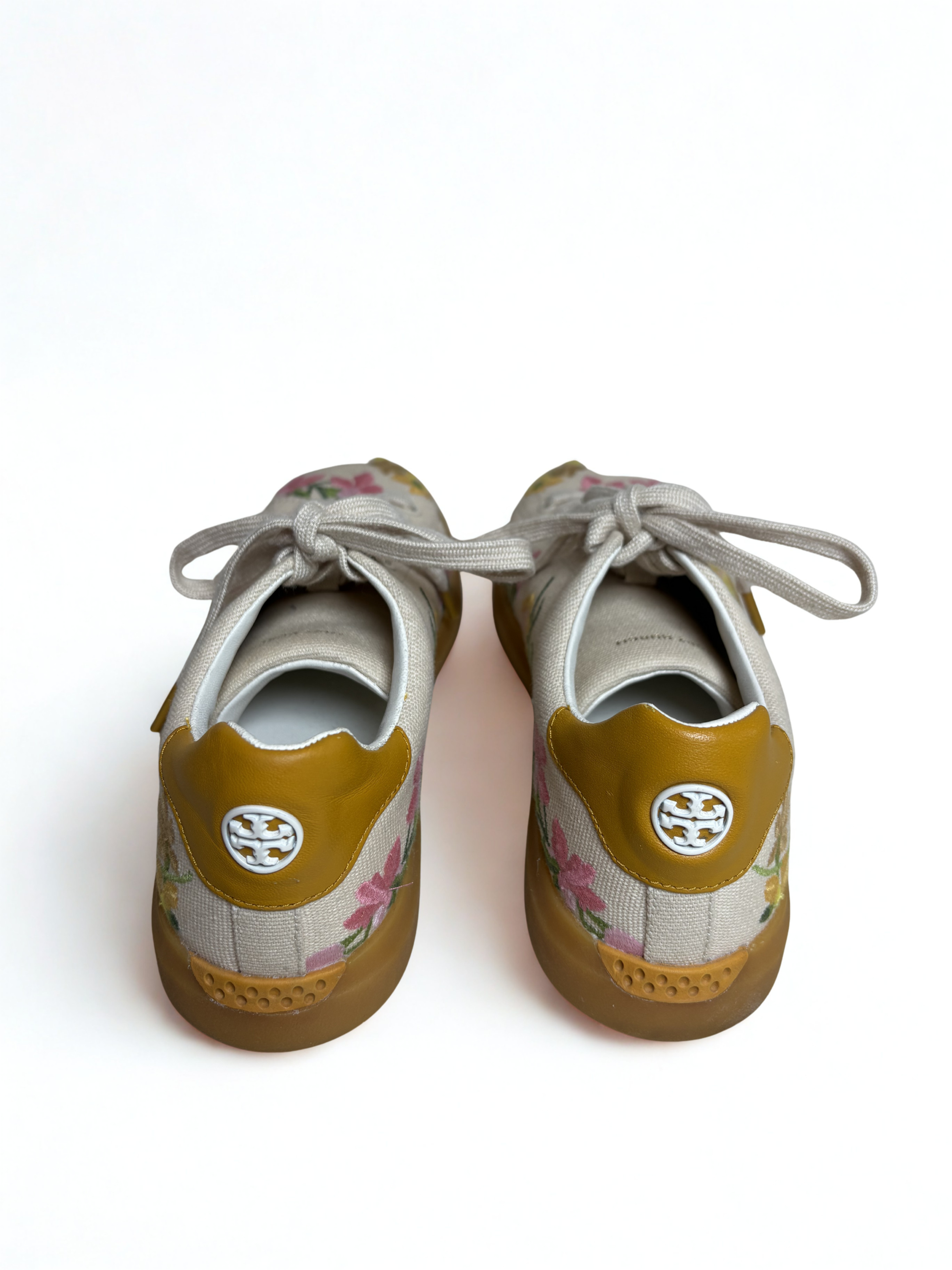 Tory Burch Floral Embroidered Canvas Sneakers