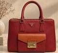 PRADA Saffiano Lux Galleria Front Pocket Tote