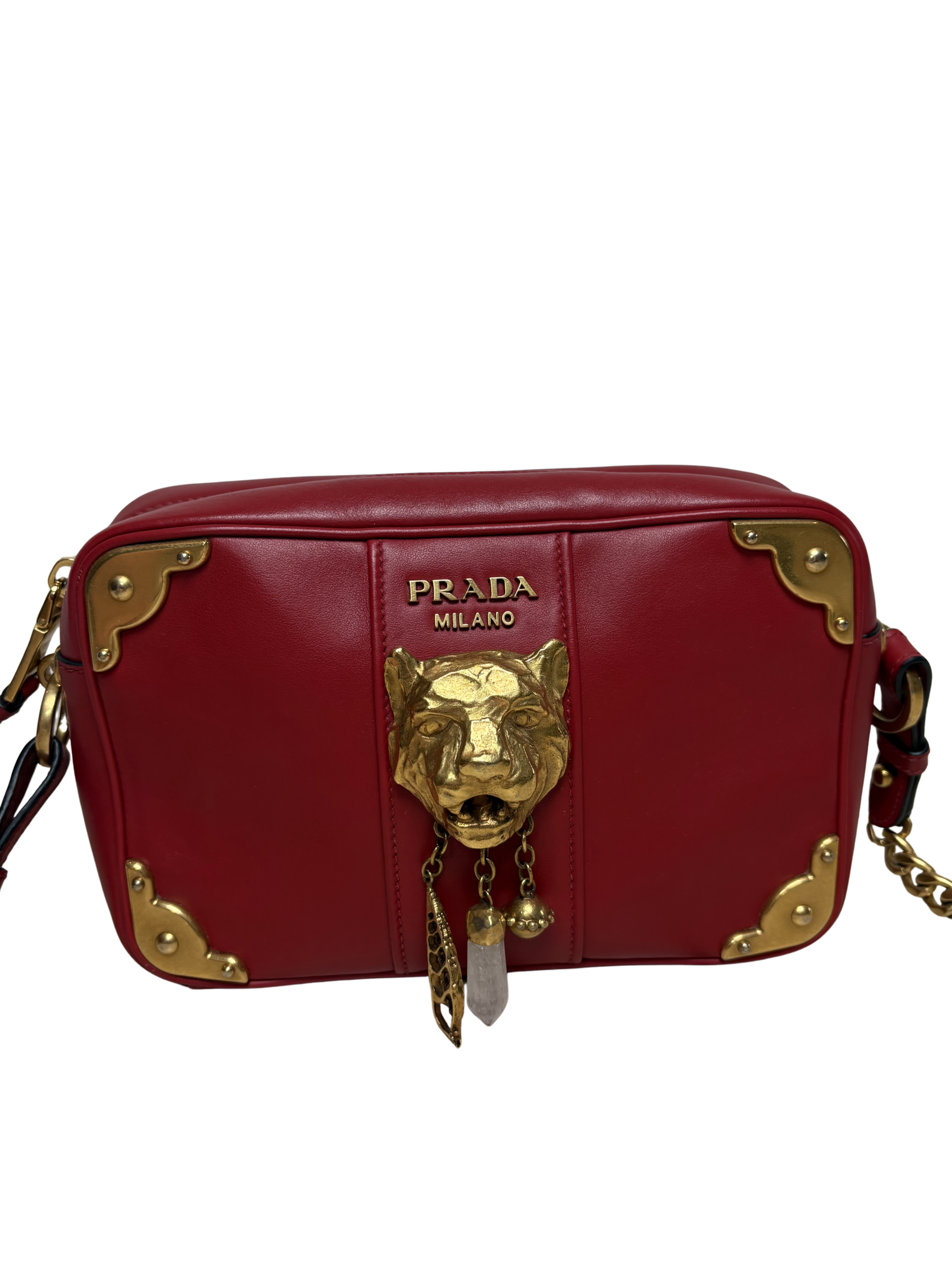 PRADA City Calf Esplanade Tiger Head Camera Bag
