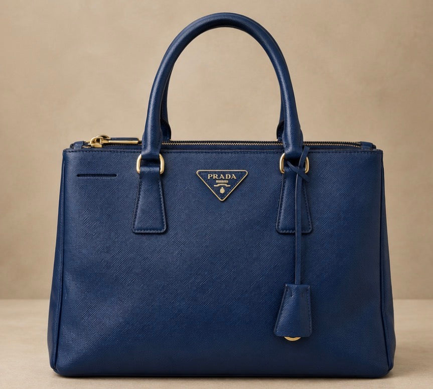Prada – Galleria Double Zip Tote – Saffiano Lux – Bluette/Cobalto.