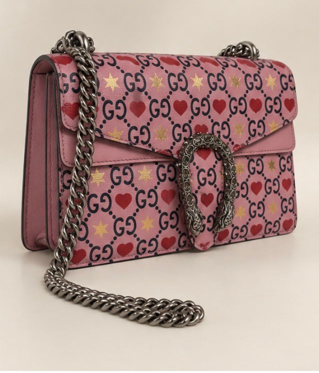 GUCCI DIONYSUS HEARTS & STARS SHOULDER BAG