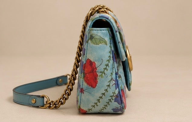 Gucci GG Marmont Flora Print Handbag