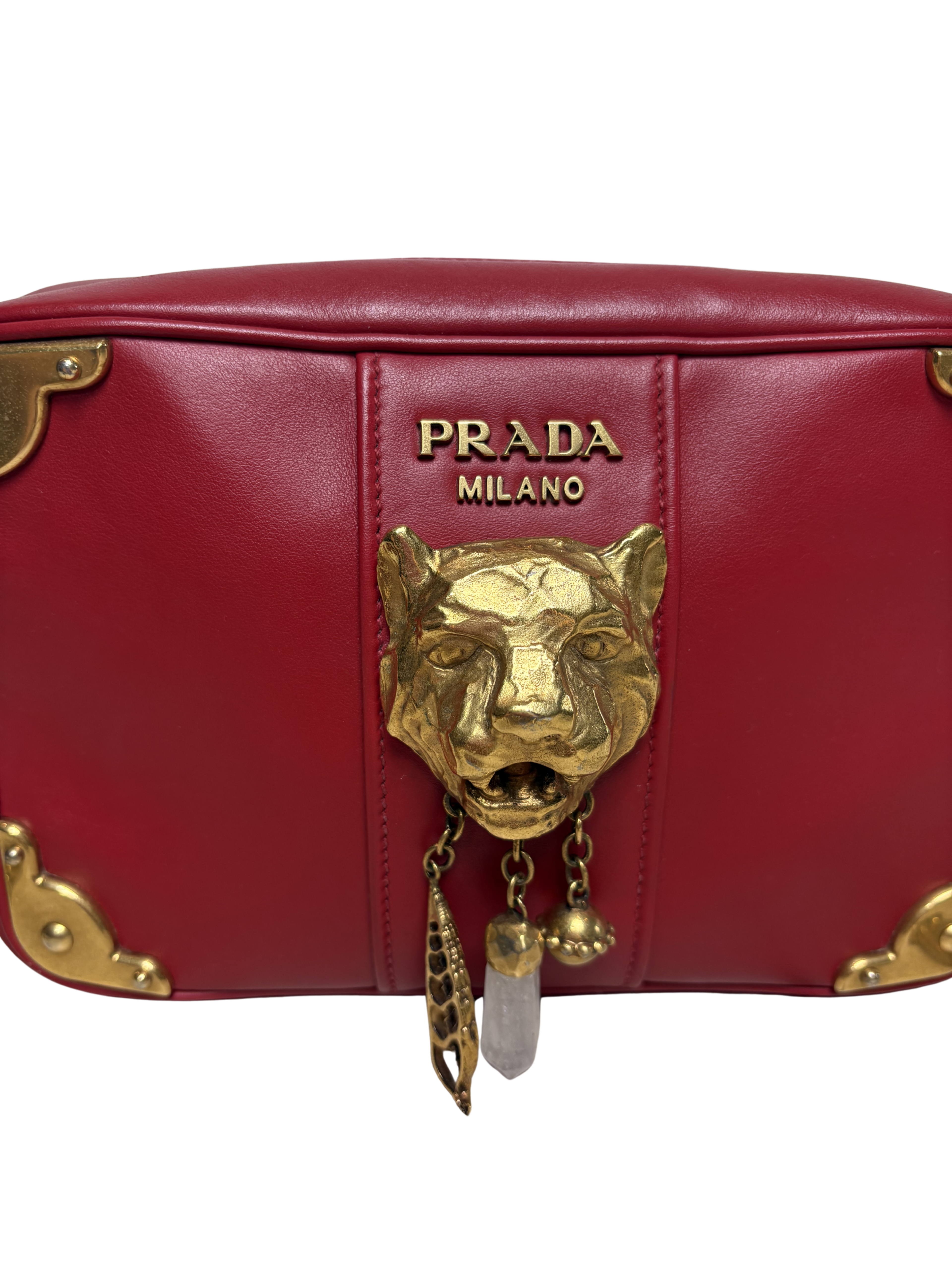 PRADA City Calf Esplanade Tiger Head Camera Bag