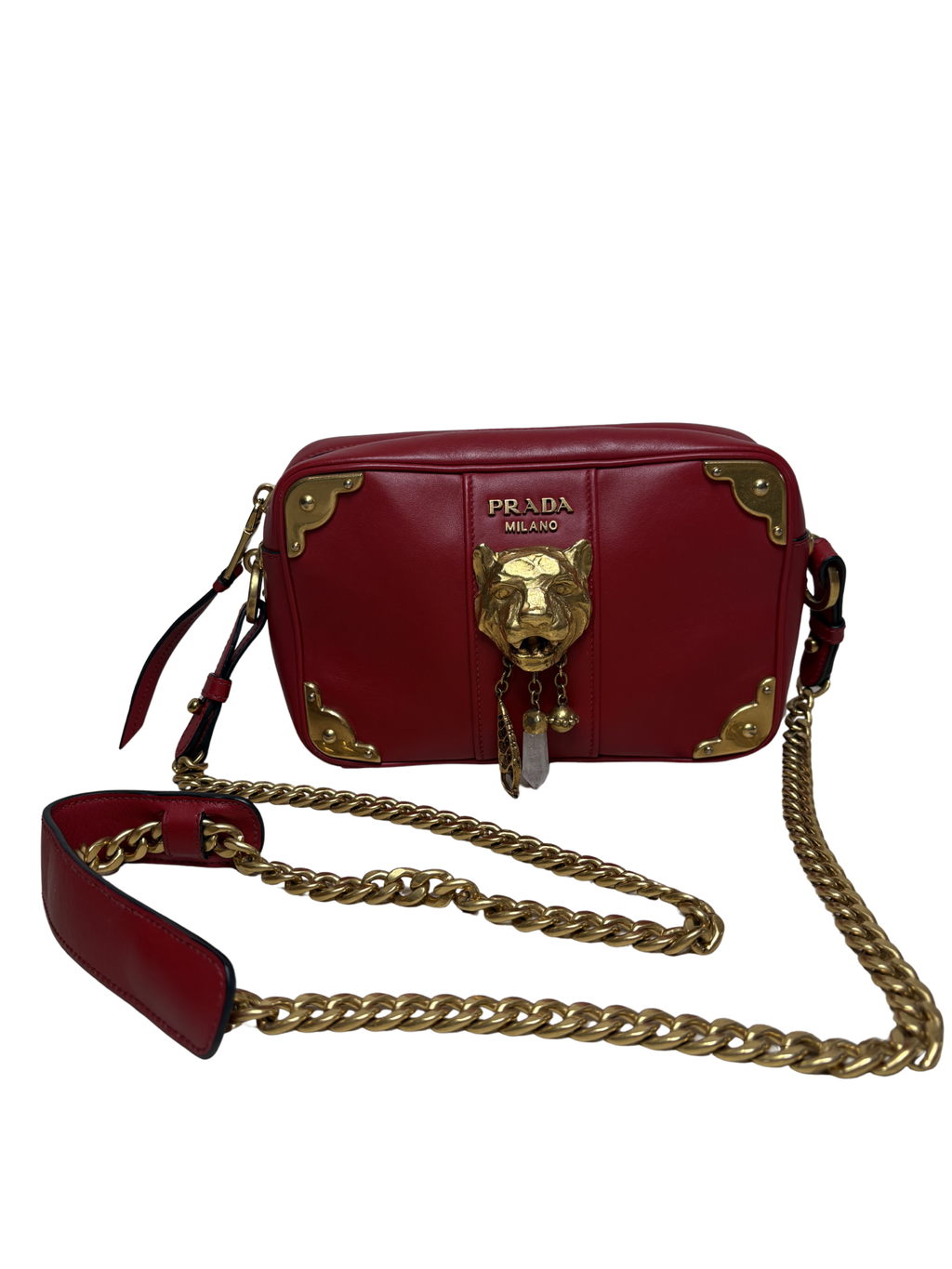 PRADA City Calf Esplanade Tiger Head Camera Bag