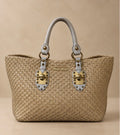 Miu Miu Oversized Woven Raffia Tote