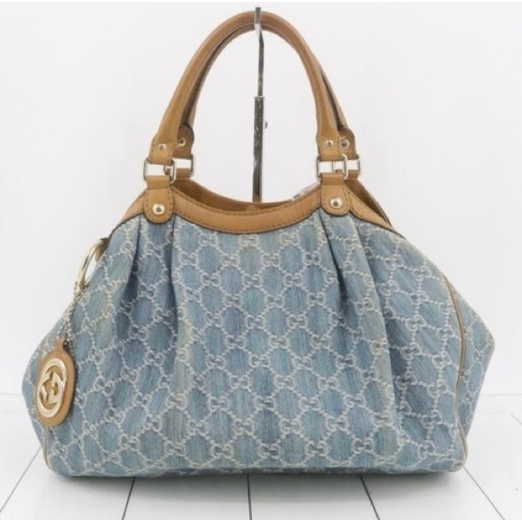 Gucci Jackie Denim & Leather Hobo