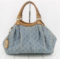 Gucci Jackie Denim & Leather Hobo