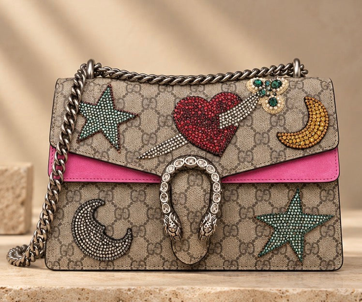 Dionysus Embellished Shoulder BagGG Supreme with Crystal Appliqués
c. 2016-2018