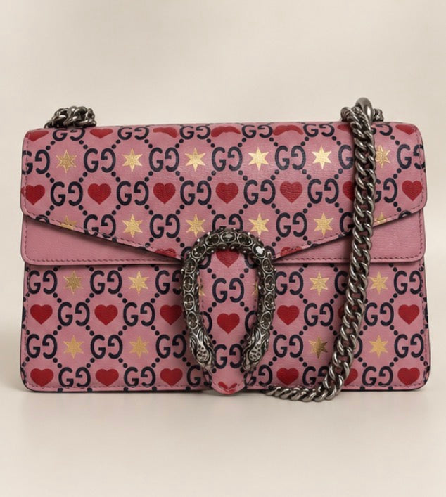 GUCCI DIONYSUS HEARTS & STARS SHOULDER BAG