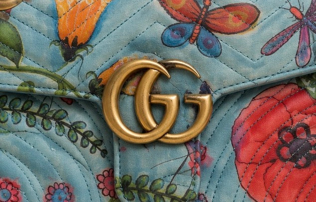 Gucci GG Marmont Flora Print Handbag