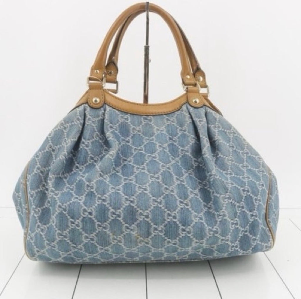 Gucci Jackie Denim & Leather Hobo