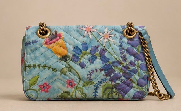Gucci GG Marmont Flora Print Handbag