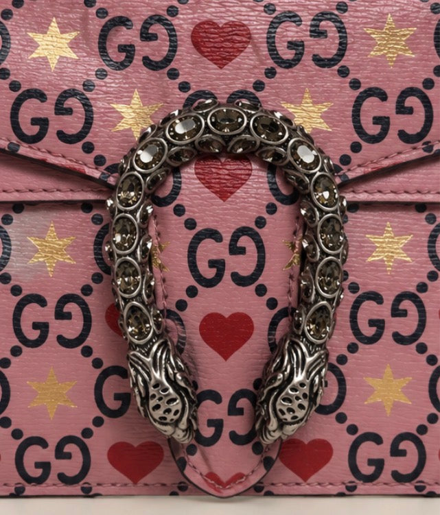 GUCCI DIONYSUS HEARTS & STARS SHOULDER BAG
