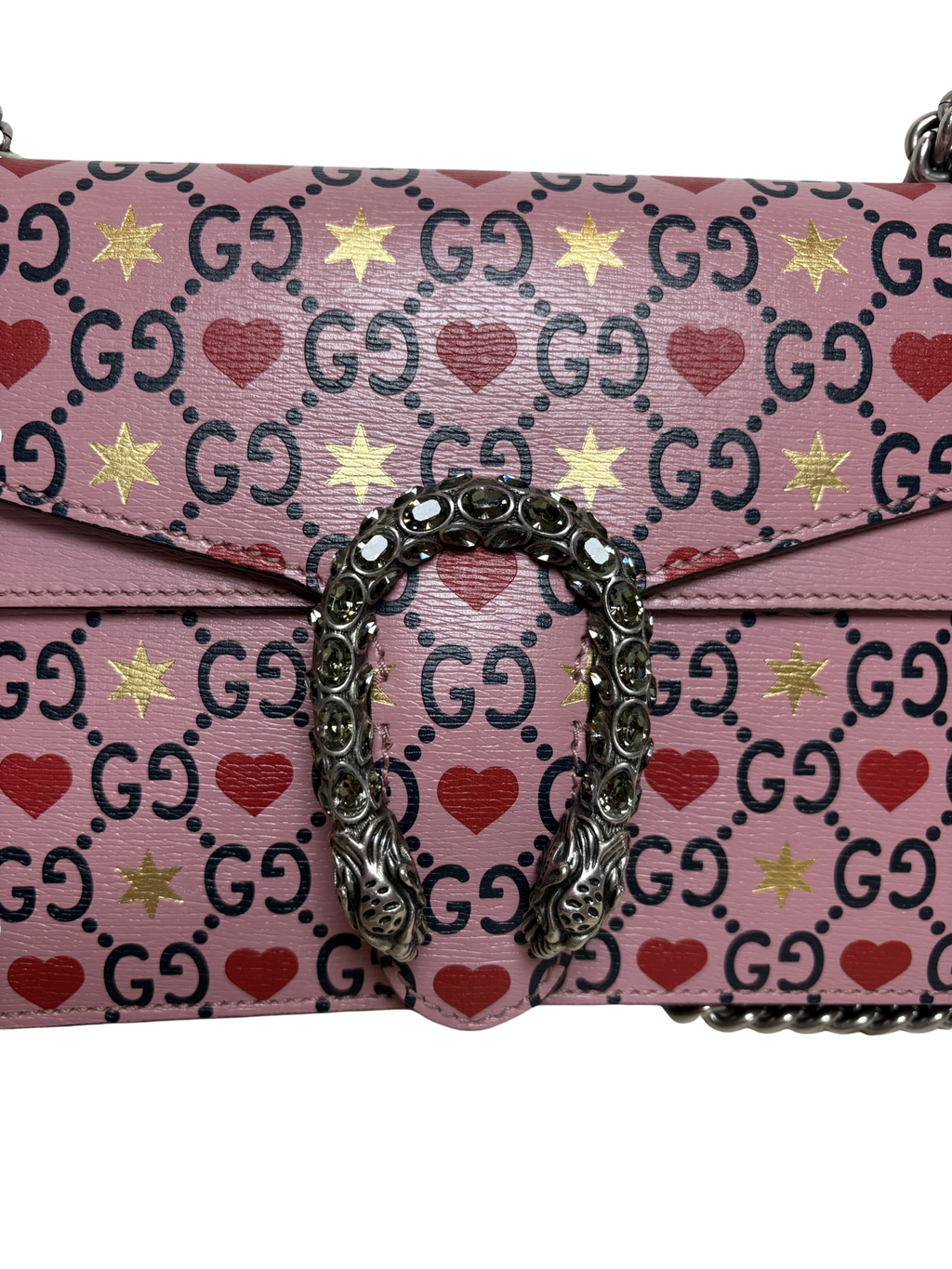 GUCCI DIONYSUS HEARTS & STARS SHOULDER BAG