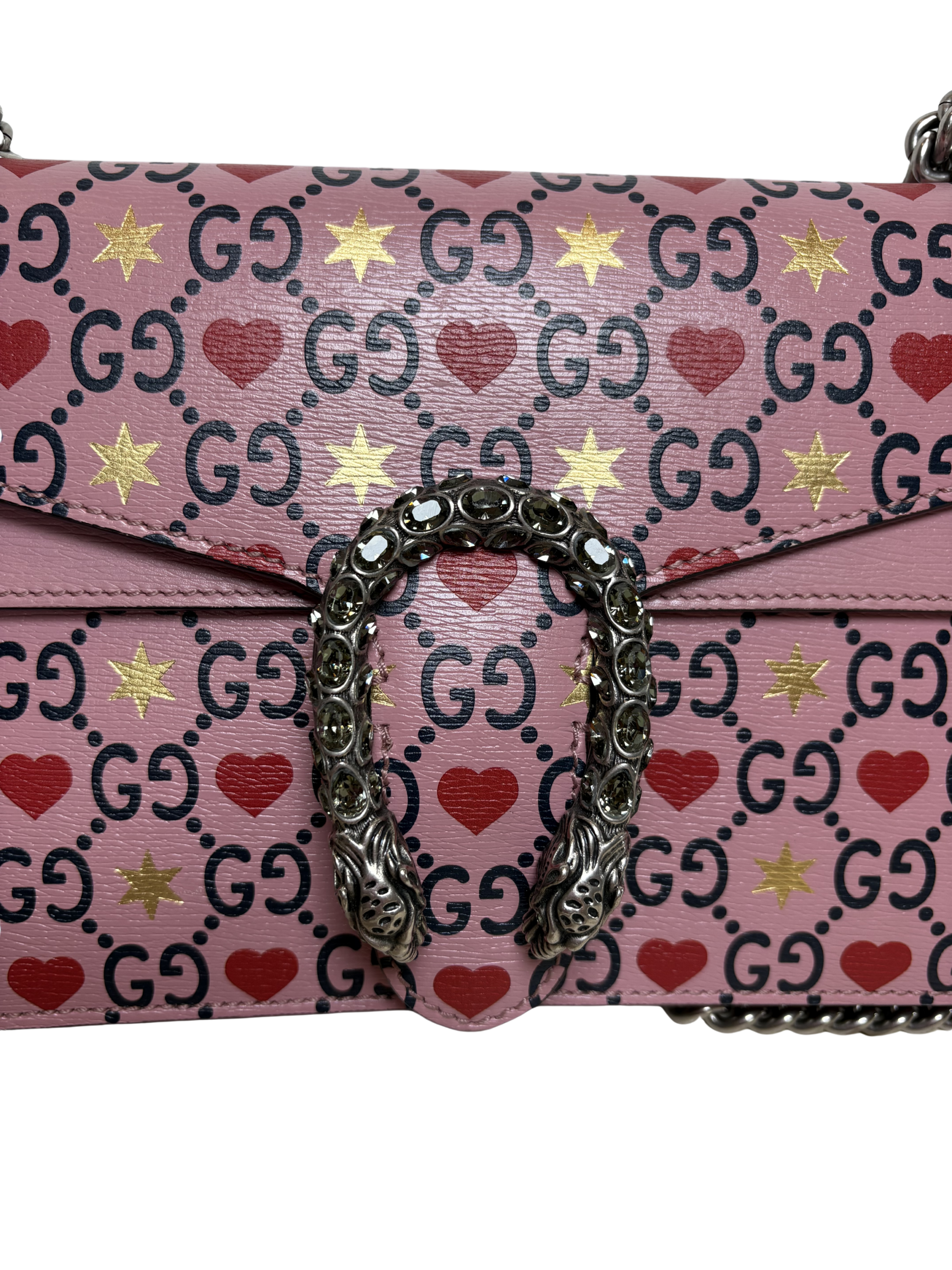 GUCCI DIONYSUS HEARTS & STARS SHOULDER BAG