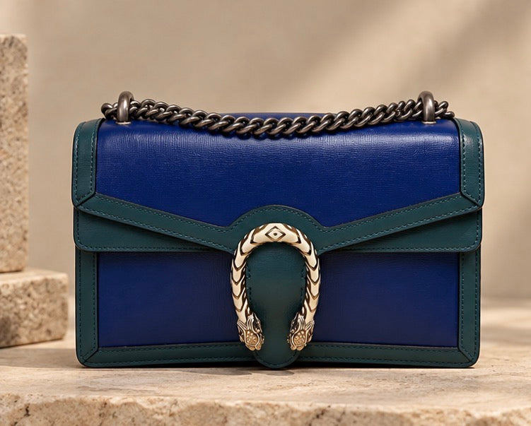 GUCCI DIONYSUS COLORBLOCK LEATHER SHOULDER BAG