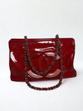 CHANEL Patent Leather Cambon Ligne Tote