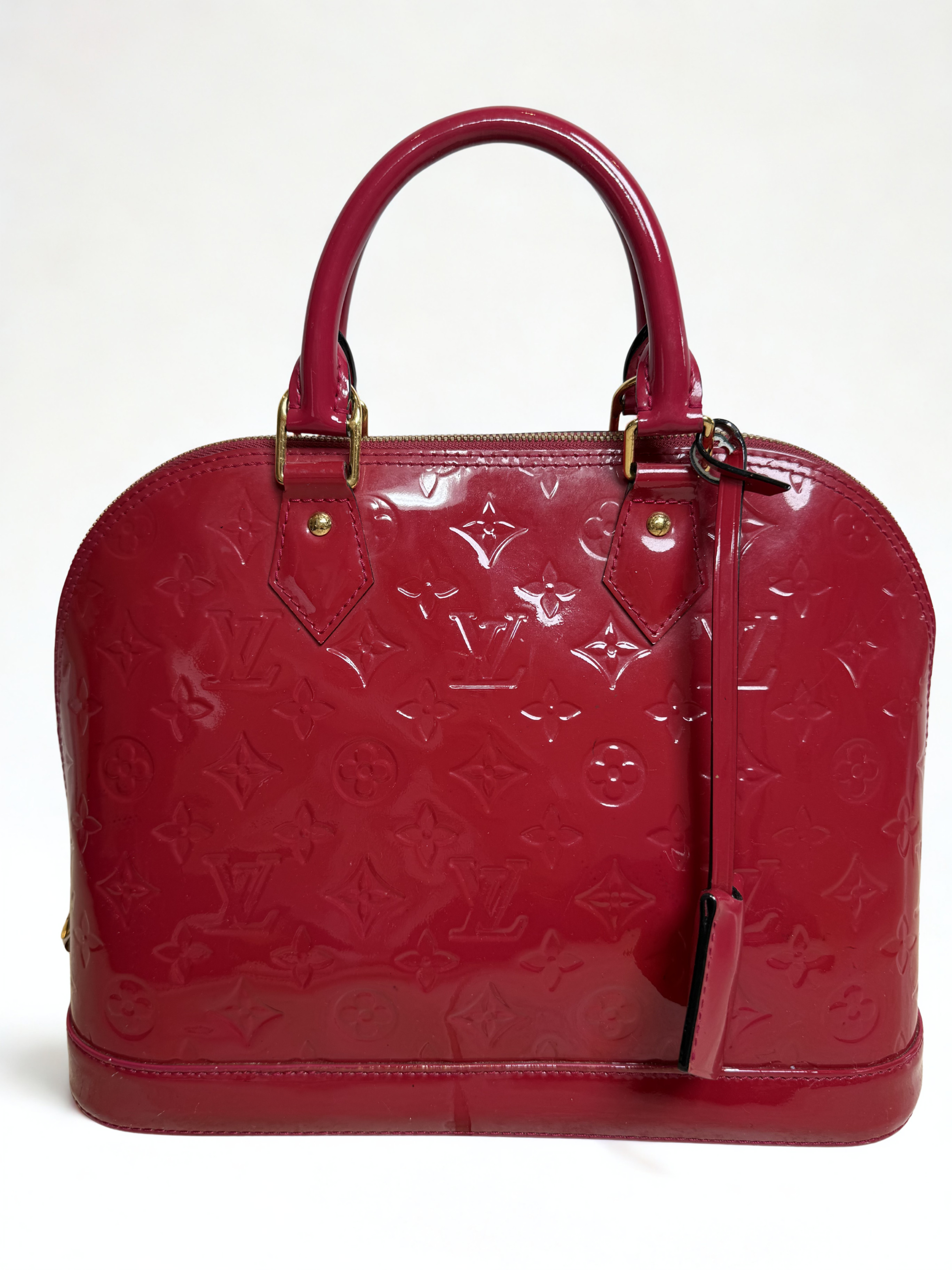 LOUIS VUITTON MONOGRAM VERNIS ALMA GM — POMME D’AMOUR