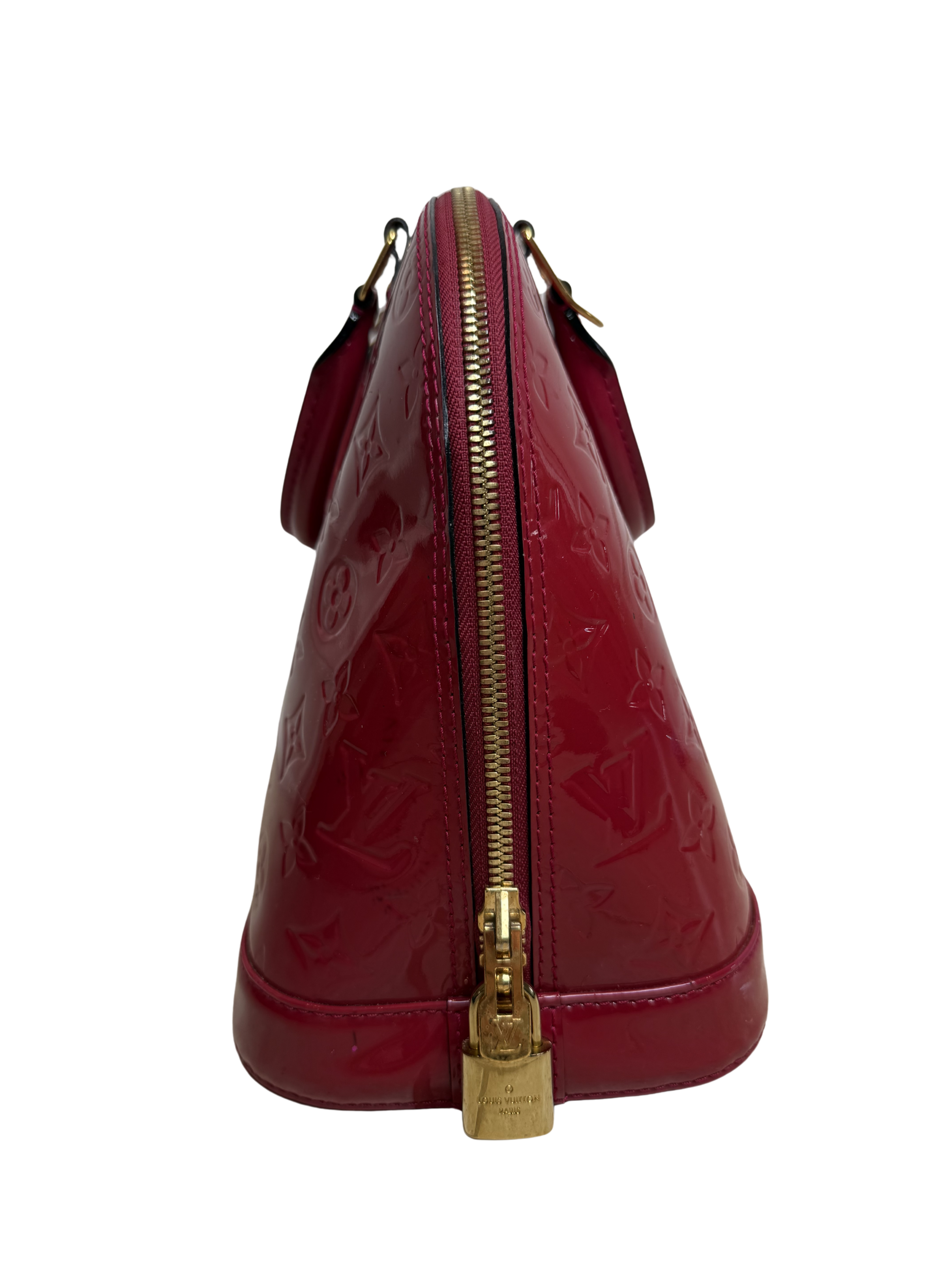 LOUIS VUITTON MONOGRAM VERNIS ALMA GM — POMME D’AMOUR