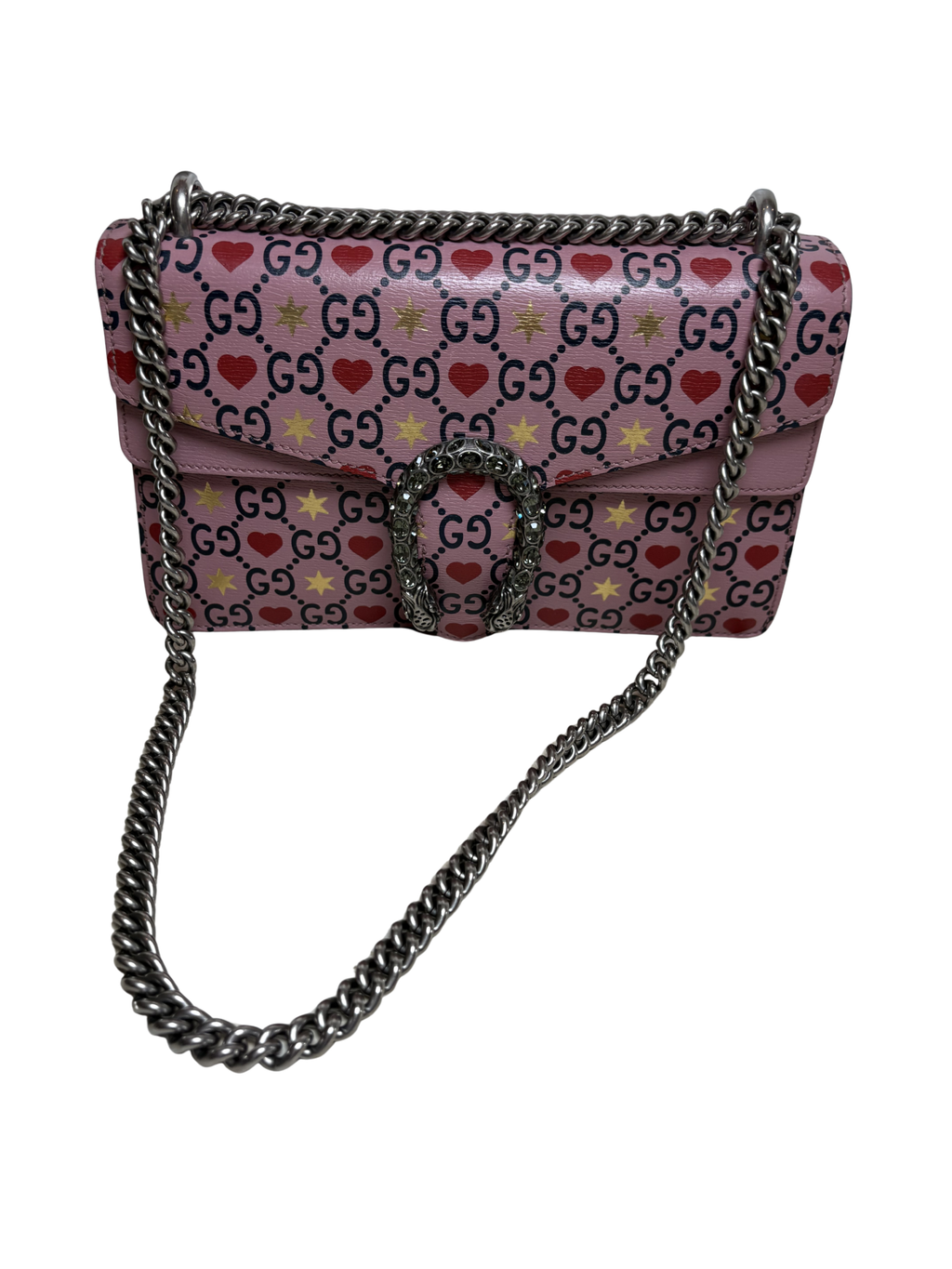 GUCCI DIONYSUS HEARTS & STARS SHOULDER BAG